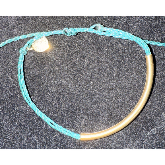 Authentic‎ Pura Vida & 4 Ocean Bracelets Dolphin Turquoise & Gold Boho Beach - Picture 5 of 5